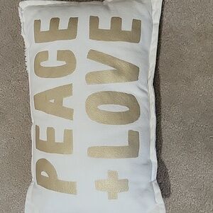 FREE W ANY PURCHASE! Peace + Love Decorative Pillow